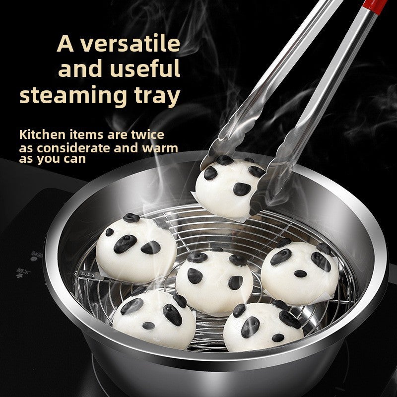 Kitchen Household Thickened 304 Stainless Steel Steaming Rack Steaming Electric Cooker Commercial Bold Water Resistant Steamer Grate Wholesale(Thickened steamed 22cm "food grade 304 stainless steel]) - Image 4