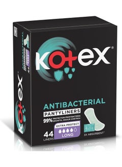 Kotex Kotex Antibacterial Panty Liners, 99% Protection from Bacteria Growth, Long Size, 44 44 Pcs  - Image 2