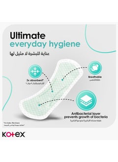 Kotex Kotex Antibacterial Panty Liners, 99% Protection from Bacteria Growth, Long Size, 44 44 Pcs  - Image 4