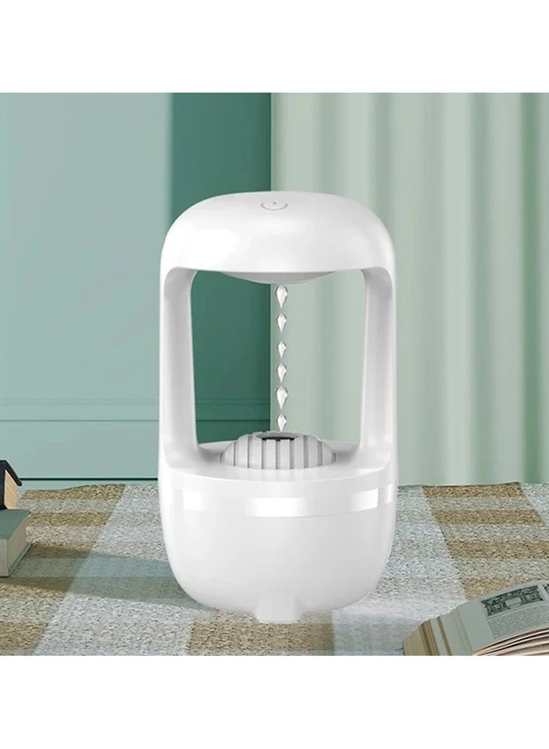 DubaiGallery Cool Mist Humidifiers for Bedroom with Cute Water Drops & Light Effects, Small Room Air Diffuser for Baby, Home, Office (White) - Image 1