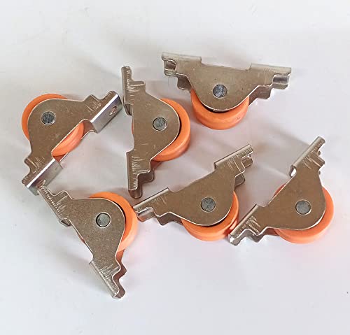 Aluminium Door Window Wheel 6 Pcs Orange Inner Small - Image 1