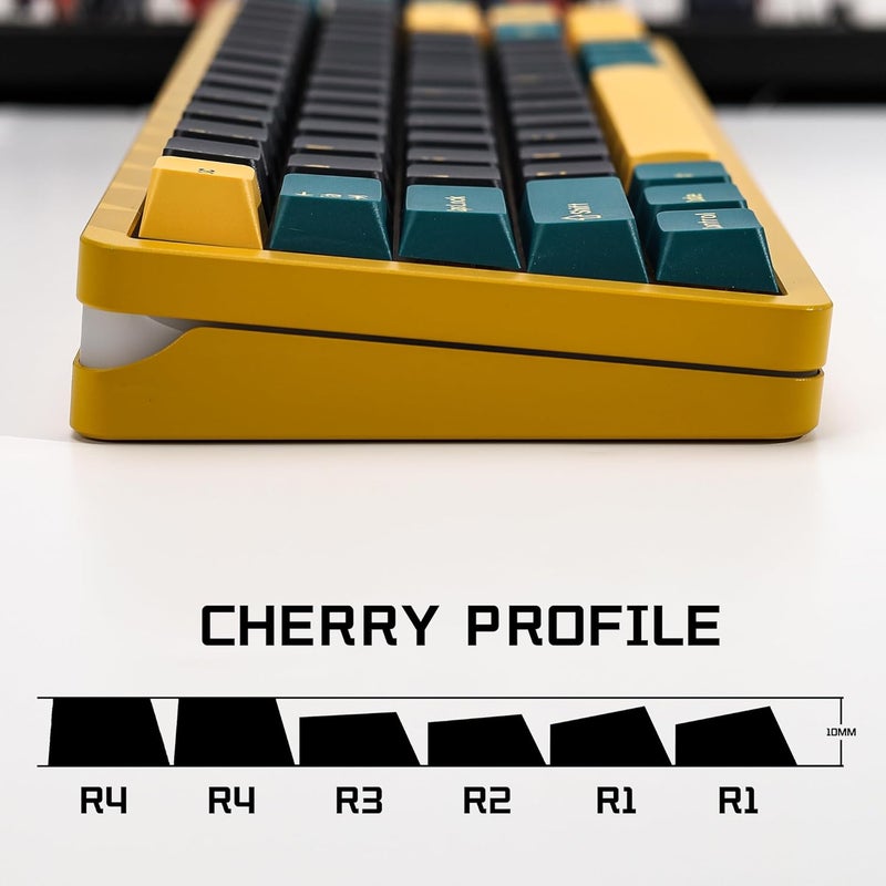 KBDiy MarrsGreen PBT Double Shot Keycap Set,176 Keys Dark Green Custom Key Cap Keycaps 60 Percent Cherry Profile Keycaps for 61/64/68/84/87/100/104/108 Mechanical Keyboard - Image 3