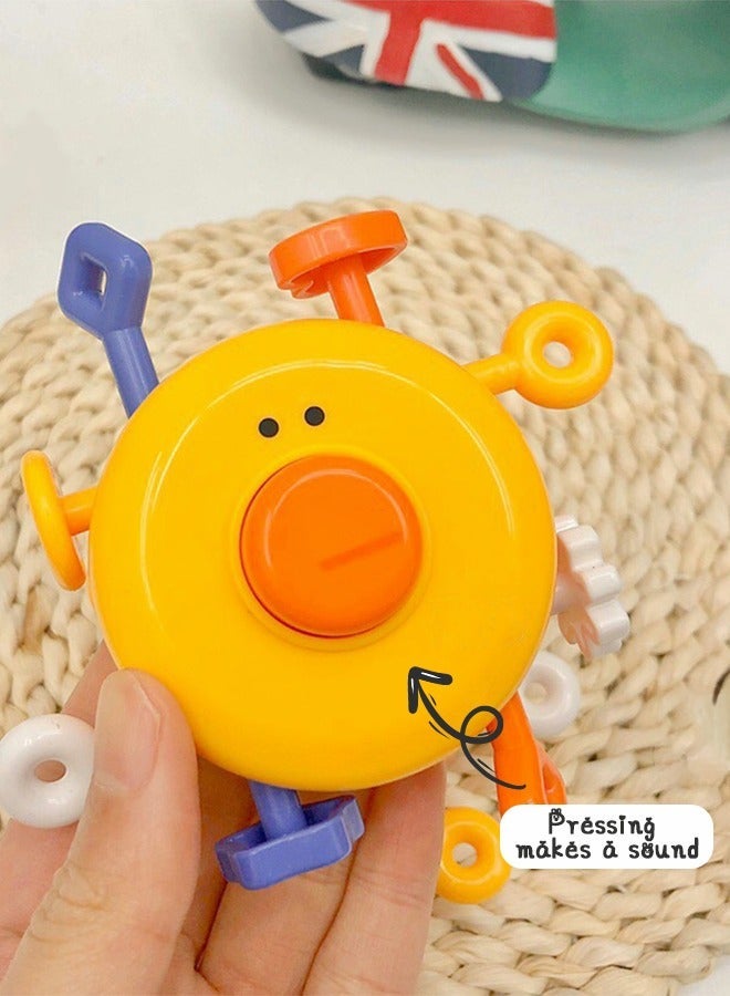GROIC Baby Sensory Toys, Toddler Animal Yellow Duck Finger Push Toy, Exercise Flexible Toy for Toddlers Infant - Image 5