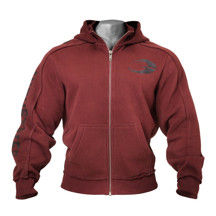 Gasp Warm Muscle Thickened Velvet Loose Large Size Sports Warcraft Bodybuilding Fitness Sweater Jacket - Image 4