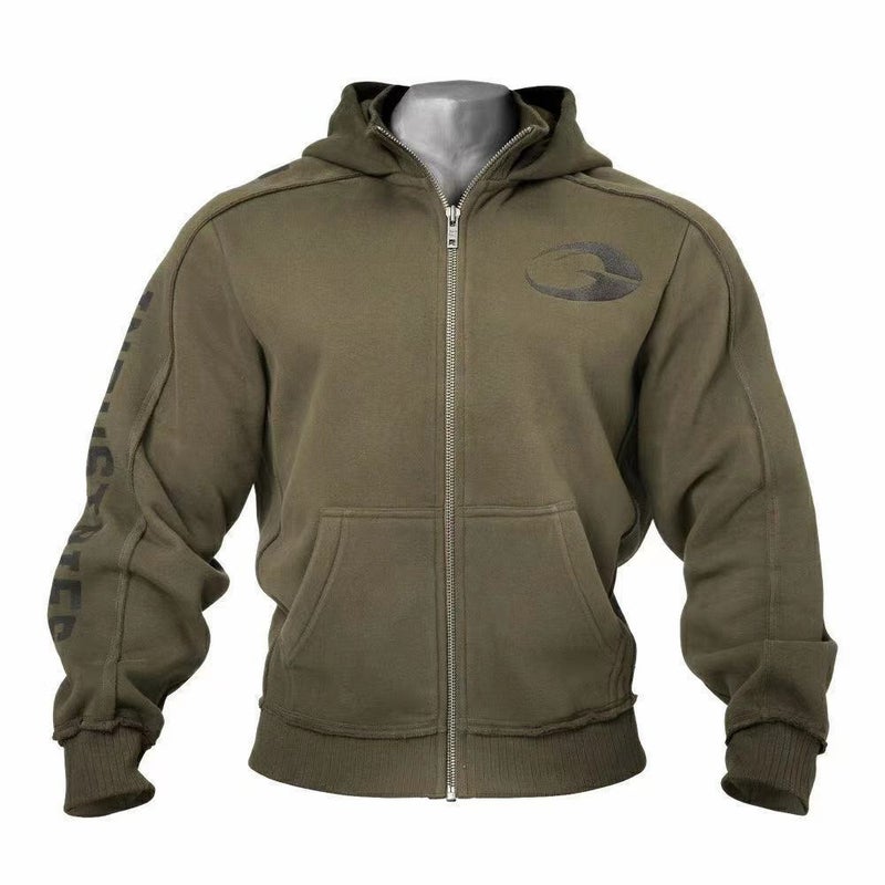 Gasp Warm Muscle Thickened Velvet Loose Large Size Sports Warcraft Bodybuilding Fitness Sweater Jacket - Image 3
