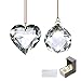 GOLDENHAITAI GOLDENHAITAI Clear Crystal Suncatcher, 40mm Ball + 45mm Heart, Handmade Prism Pendant for Windows, Outdoor Indoor  - Image 2