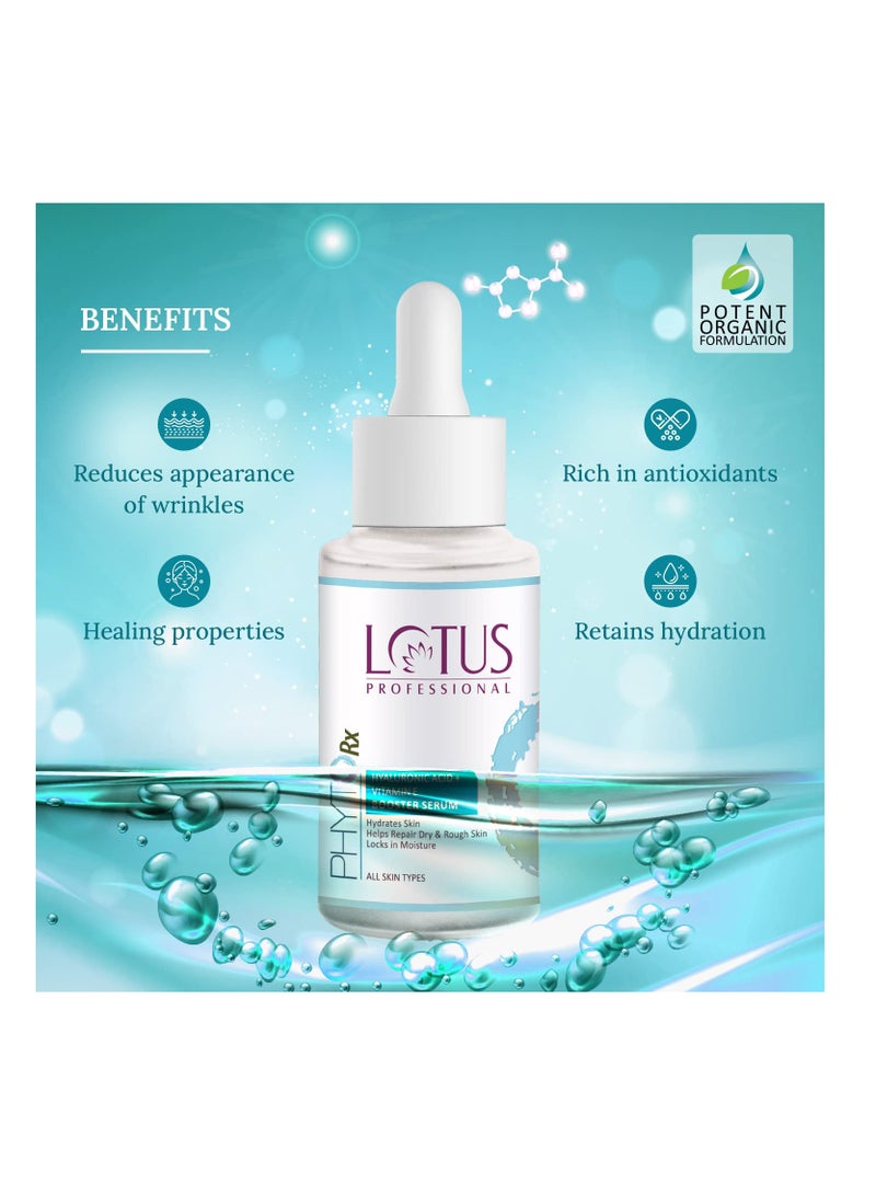 Lotus Professional Lotus Professional PhytoRx Hyaluronic Acid Vitamin E Booster Serum Hydrates Skin Locks in Moisture For All Skin Types 30ml - Image 3