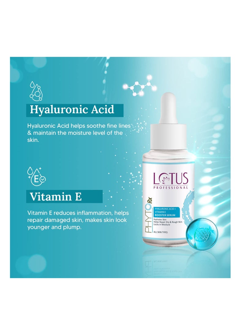 Lotus Professional Lotus Professional PhytoRx Hyaluronic Acid Vitamin E Booster Serum Hydrates Skin Locks in Moisture For All Skin Types 30ml - Image 2