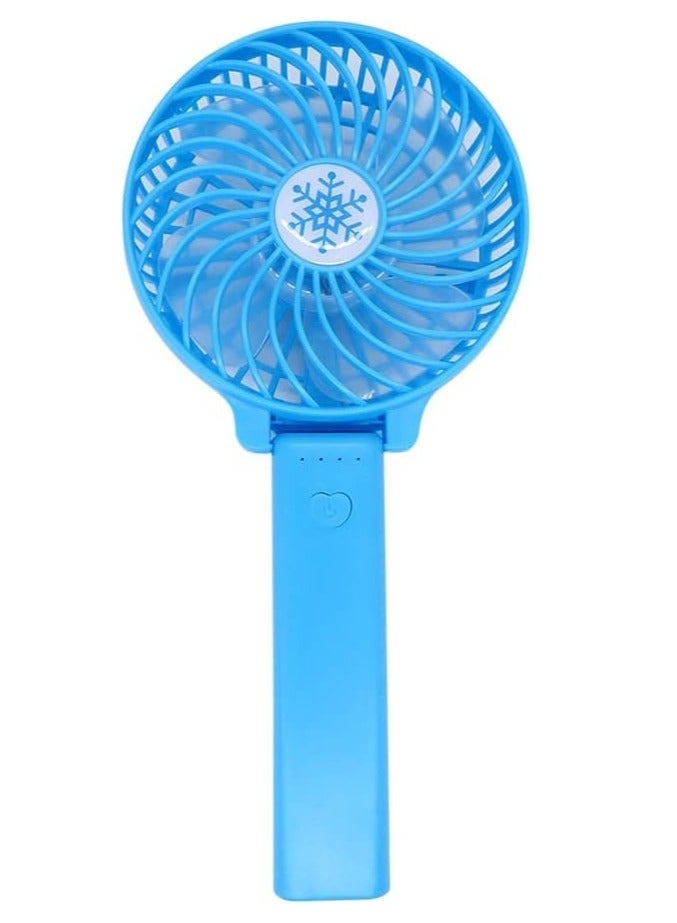 ATC Portable Mini Hand And Desk Fan With Rechargeable Battery And Usb Cable Blue Blue - Image 1