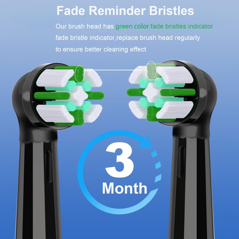 White Rose 8 Pieces Replacement Heads For Oral B Electric Toothbrush Dust Proof Covers Gum Care Io Series Sonic Toothbrush Compatible With Io 2 3 4 5 6 7 8 9 10 - Image 4