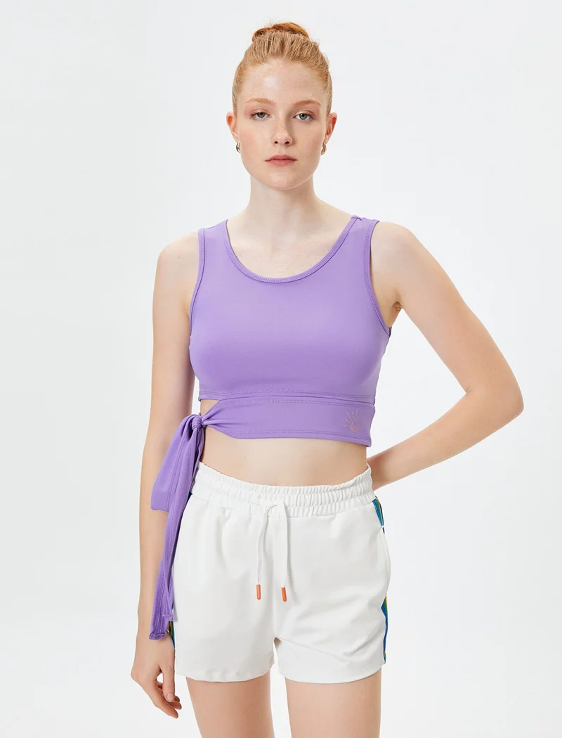 KOTON Tie Detailed Sports Bra U Neck