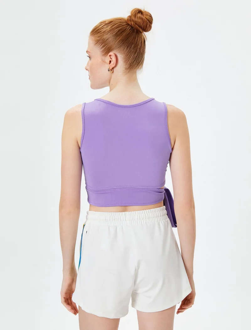 KOTON Tie Detailed Sports Bra U Neck