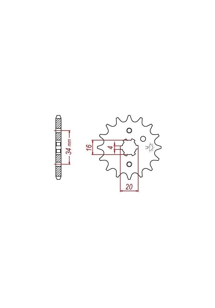 Wivplex 428 Motorcycle Front Sprocket - Image 2
