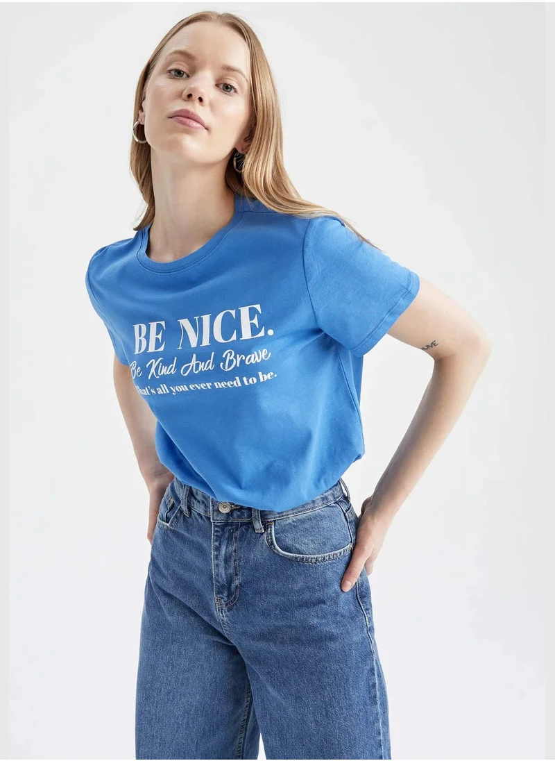 DeFacto Regular Fit Crew Neck Short Sleeve T-Shirt