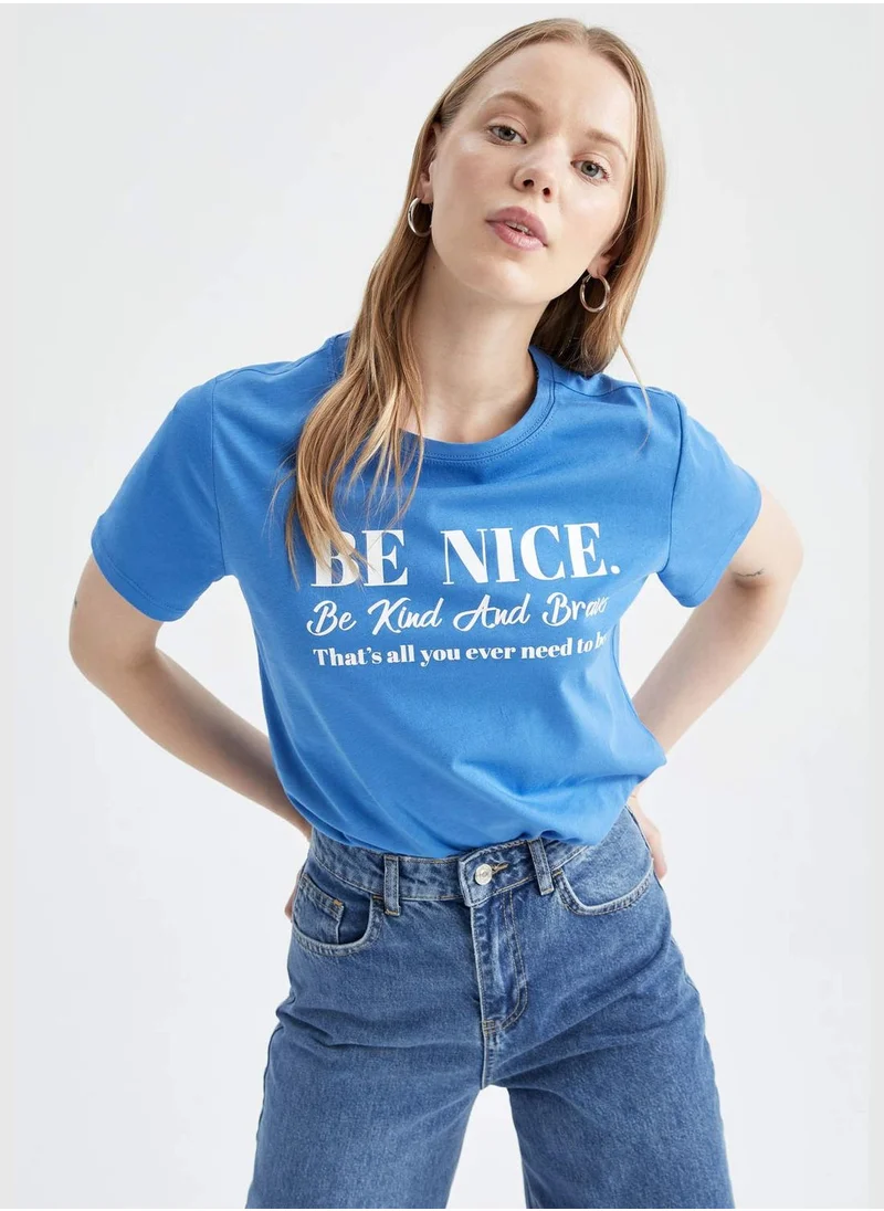 DeFacto Regular Fit Crew Neck Short Sleeve T-Shirt