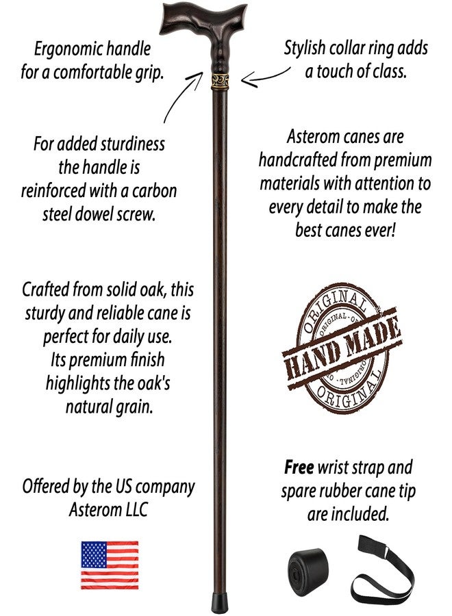 Asterom Walking Cane - Handcrafted, Ergonomic, Wooden Canes for Men, Cool Walking Sticks for Seniors (36 Inches) - Image 3