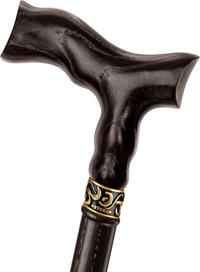 Asterom Walking Cane - Handcrafted, Ergonomic, Wooden Canes for Men, Cool Walking Sticks for Seniors (36 Inches) - Image 1