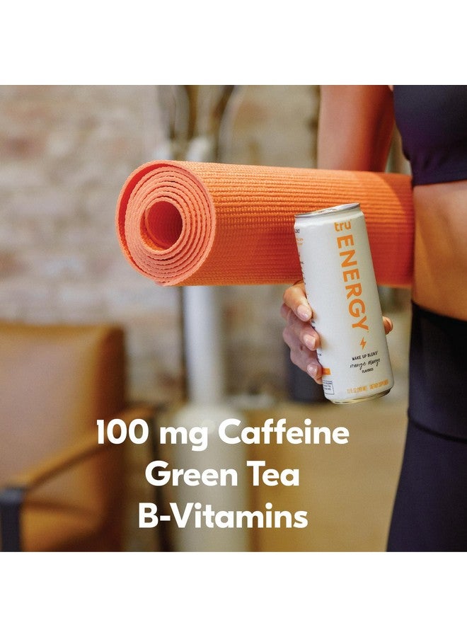 Tru Energy Seltzer, Clean Energy Drinks with B-Vitamins, Mango Fruit Juice Flavored Sparkling Water, 100 mg Natural Caffeine, Kosher, Gluten Free, Vegan, Low Calories, No Sugar Added Beverages, 12oz (Pack of 12) - Image 4