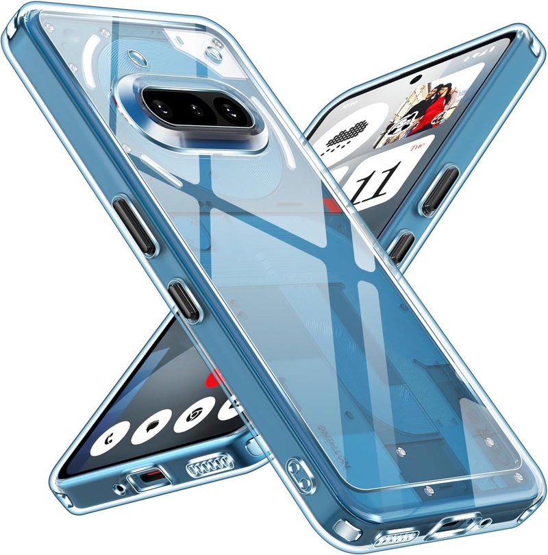 SHINESTAR® Clear Back Cover for Nothing Phone 3a 5G | Slim & Shockproof Case | Non-Yellowing Transparent PC + TPU Hybrid | Protective Bumper Cover (Crystal Clear) - Image 1