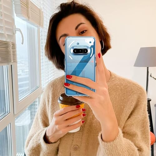 SHINESTAR® Clear Back Cover for Nothing Phone 3a 5G | Slim & Shockproof Case | Non-Yellowing Transparent PC + TPU Hybrid | Protective Bumper Cover (Crystal Clear) - Image 4