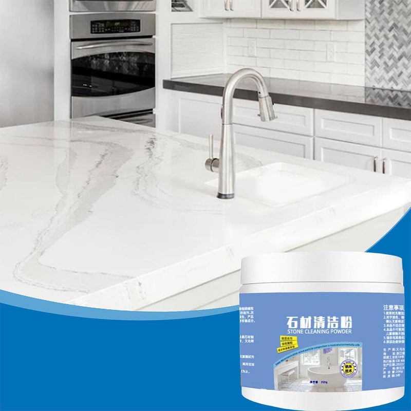 klarako (1pcs) - Kitchen Marble Oil Stain Cleaner, 200g Oil Stain Remover Cleaning Powder, Stone Cleaning Powder Cleaner and Polish for Marble, Tile, Granite, Kitchen Cooktop Panels - Image 2