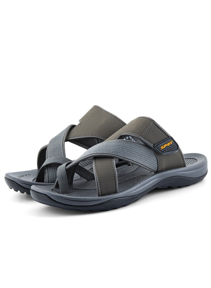 سبوت شباشب للرجال | شبشب رجالي كاجوال بمظهر تقليدي | SS-1921 رمادي - Image 2