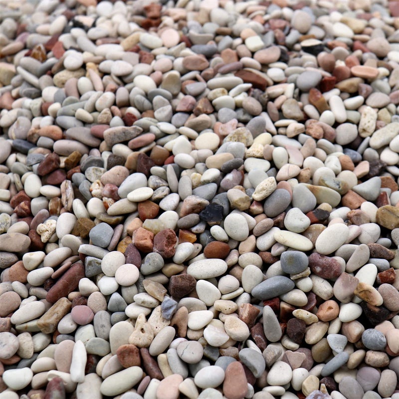 Premium Pebbles Rocks for Plants. Earth Color Decorative Pebbles. 1/5 Inch â€“ 10 lbs for Garden, Vase fillers, Crafting, Succulents, pots, Plants (Mini (0.2 Inch), Mixed Color - Earth Tones, 10) - Image 1