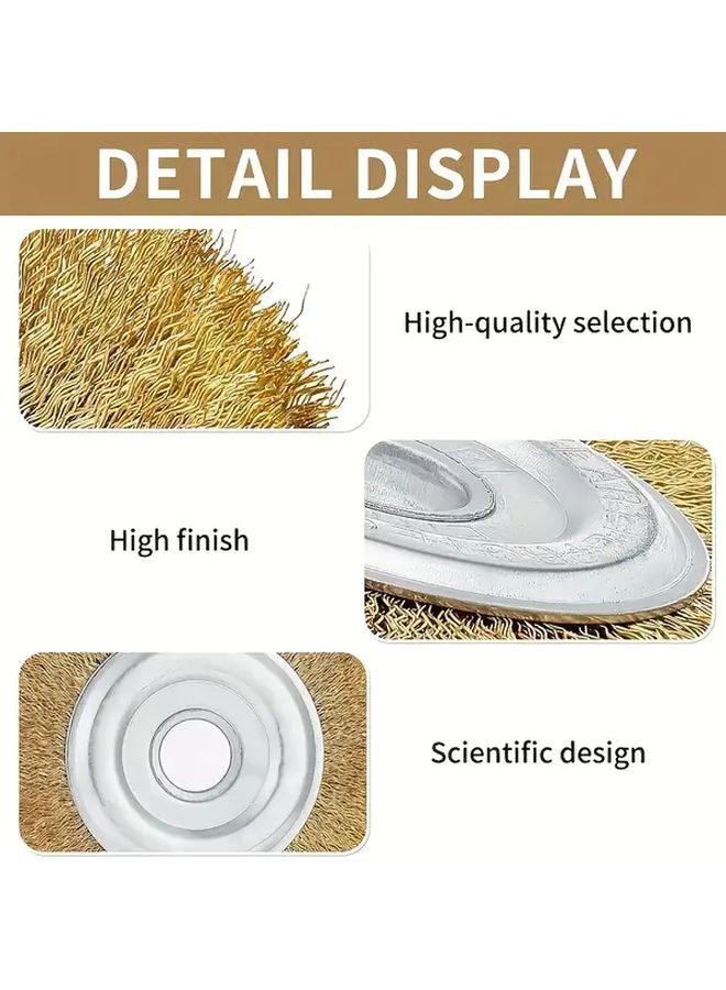 2pcs Brass Wire Brush For Derusting Descaling Roughening And Cleaning - Image 4