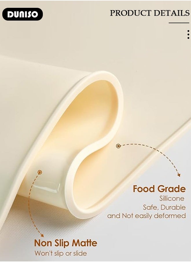 DUNISO - Silicone Baking Mat for Rolling Dough, Large Silicone Dough Mat, Non Slip Waterproof Silicone Pastry Mat, Reusable Non Stick Baking Mat for Cookies, Bread, Pizza, Fondant - Image 1