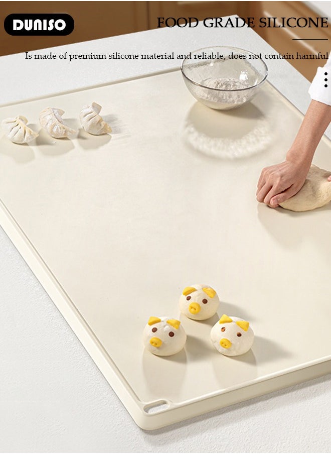DUNISO - Silicone Baking Mat for Rolling Dough, Large Silicone Dough Mat, Non Slip Waterproof Silicone Pastry Mat, Reusable Non Stick Baking Mat for Cookies, Bread, Pizza, Fondant - Image 1