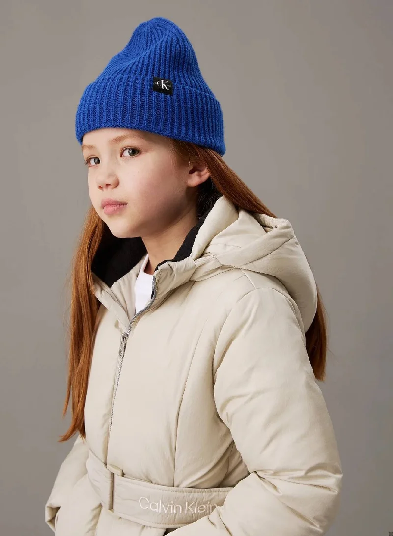 كالفن كلاين جينز قبعة بيني مضلعة للجنسين