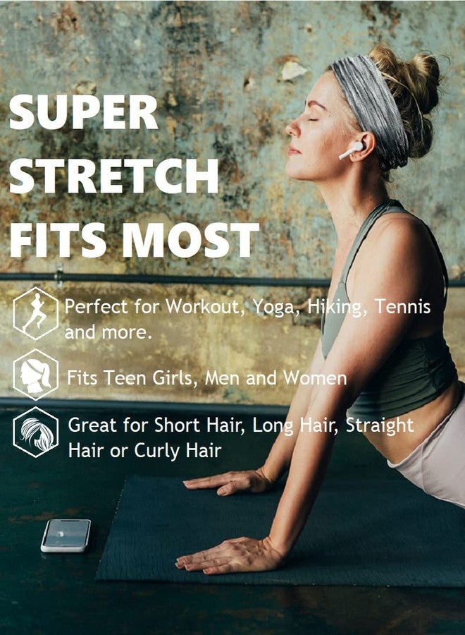 TERSE Sweat Bands Headbands for Women: Workout Headbands for Women Non Slip, Sweatbands for Sports Yoga Running - Image 4