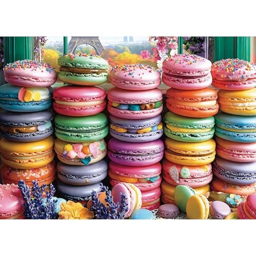 LAMPLIG 1000 Piece Puzzles for AdultsFood Jigsaw PuzzleMacaroon Palette Jigsaw Puzzles 1000 PiecesCreative Games Gift and Dessert Puzzle Home Decor Puzzles for Adults 1000 Pieces 275x19611 Poster - Image 1