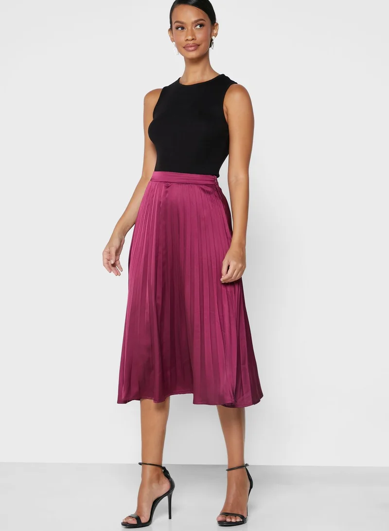 ELLA Satin Pleated Skirt