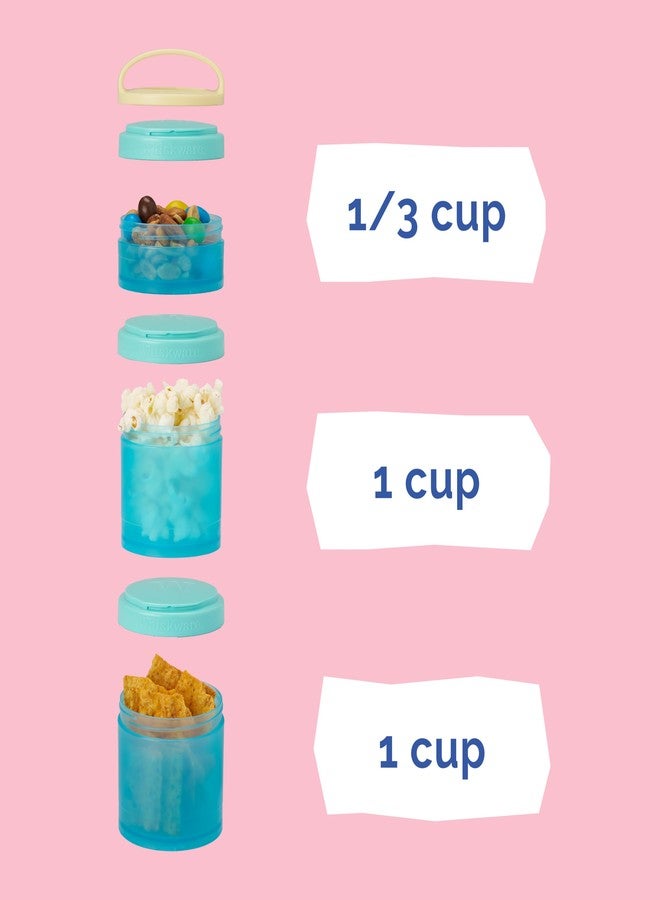 Whiskware California Barbie (Dreamhouse) Whiskware Stackable Snack Pack - 3 Jar + Handle - Yellow/Pink/Blue - Image 4