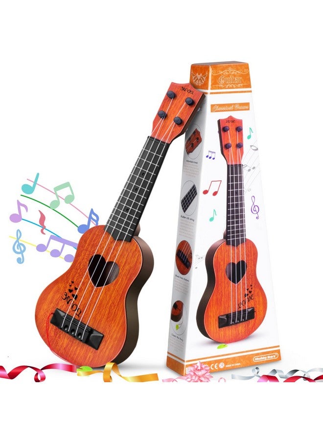 Hhobby Stars Kids Guitar Musical Toy Ukulele Classical Instrument(Brown), Wooden Play Guitar for Kids Aged 3 4 5 6 7 8 Year Old  - Image 4