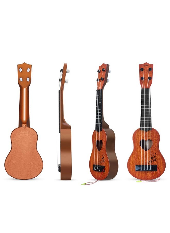 Hhobby Stars Kids Guitar Musical Toy Ukulele Classical Instrument(Brown), Wooden Play Guitar for Kids Aged 3 4 5 6 7 8 Year Old  - Image 5