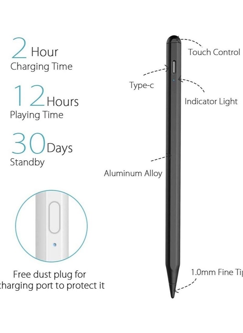 ELTRAZONE Upgraded Stylus Pen for Touch Screens, Rechargeable Phone Pen for Android & iOS Compatible with iPhone/iPad/Pro/Mini/Other Tables & Smart Phone  - Image 3