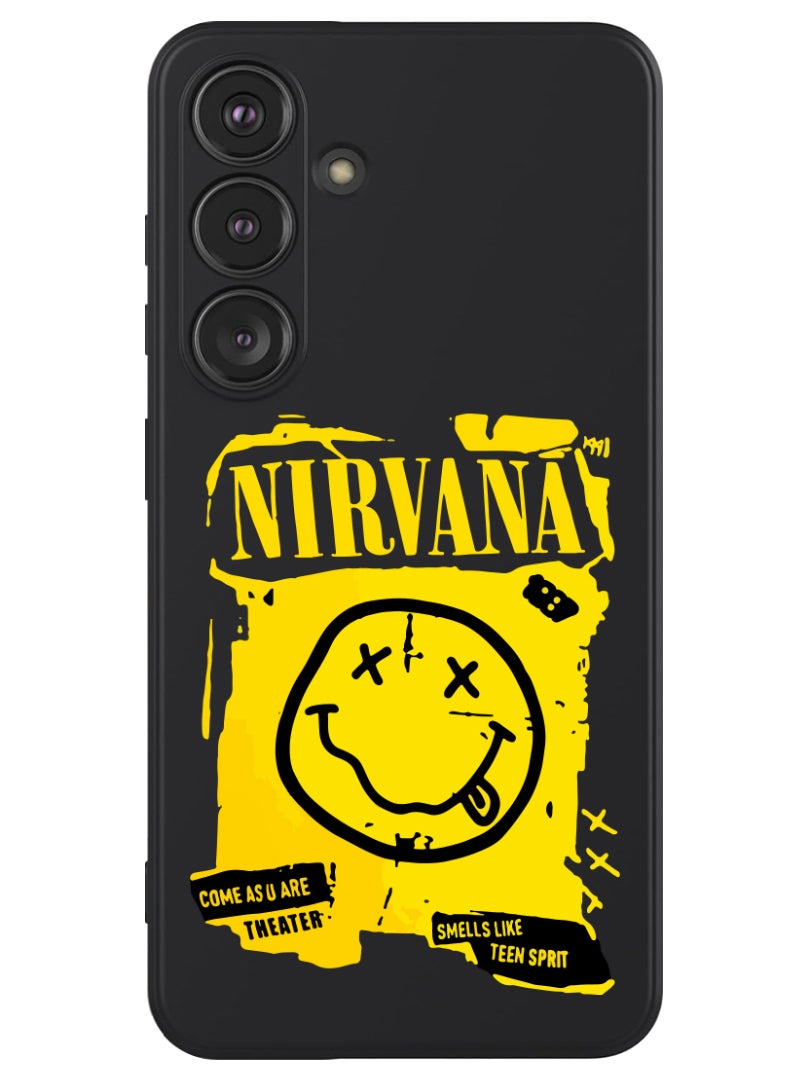 Theodor Protective Slim Fit Case Liquid Silicone Cover with Full Body Protection Anti-Scratch Shockproof Case For Samsung Galaxy S24 (Black) - Nirvana - Image 1