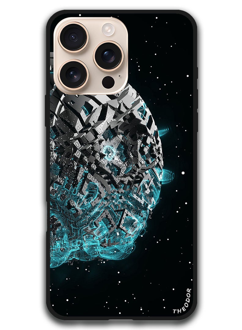 Theodor Protective Case Anti Scratch Shock Proof Bumper Cover For iPhone 16 Pro (6.3)-inch spaceship_scifi_space - Image 1