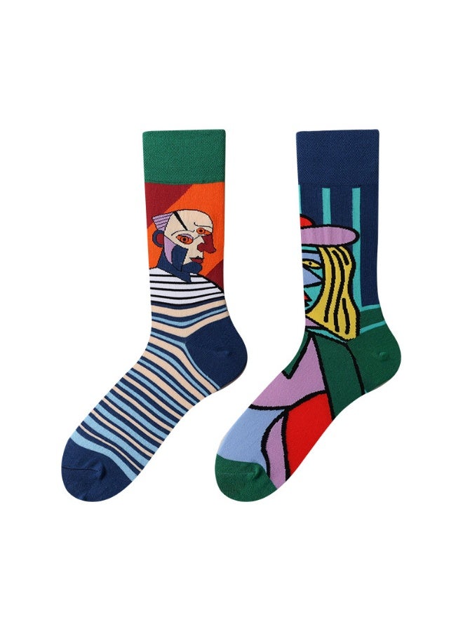 KUYING Fashion Anti Slip Breathable Sports Socks Three Piece Set 