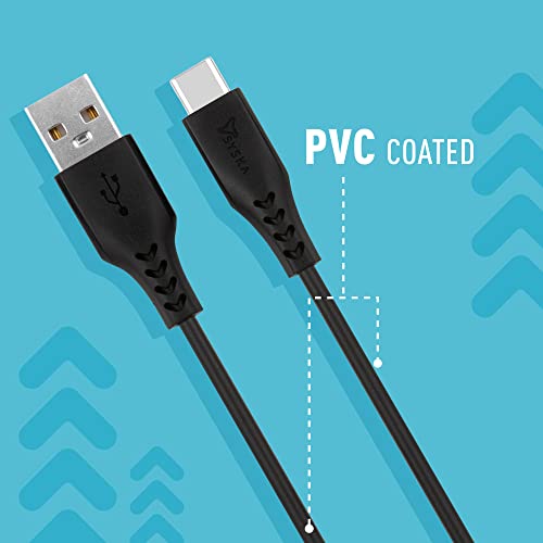 SYSKA CCCP02 1.2 m USB Type C Fast Charging Cable (Compatible with Mobile, Tablet, Elegant Black) - Image 4