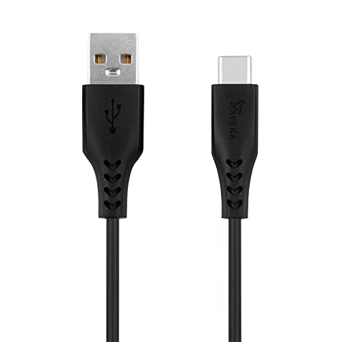 SYSKA CCCP02 1.2 m USB Type C Fast Charging Cable (Compatible with Mobile, Tablet, Elegant Black) - Image 2