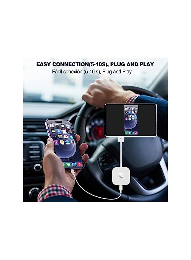 Zaboon Carplay Adapter for Apple Wired Carplay Converter with Carplay Cable Plug&Play Real-Time Transmission of Mobile Phone Screen to Enjoy All Mobile APP Music Navigation Video(Square) - Image 4