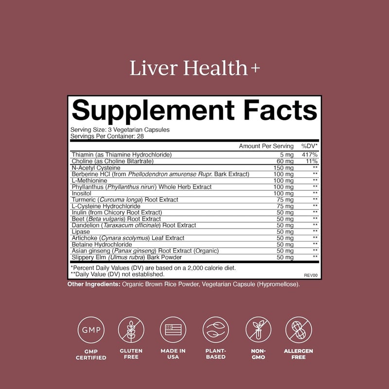 CYMBIOTIKA Liver Supplement with Vitamins  Herbs for Liver Support Health Cleanse and Repair Helps Metabolism and Digestion Gluten Free Vegan Plant Based and Non GMO 84 Capsules 28 Servings - Image 4