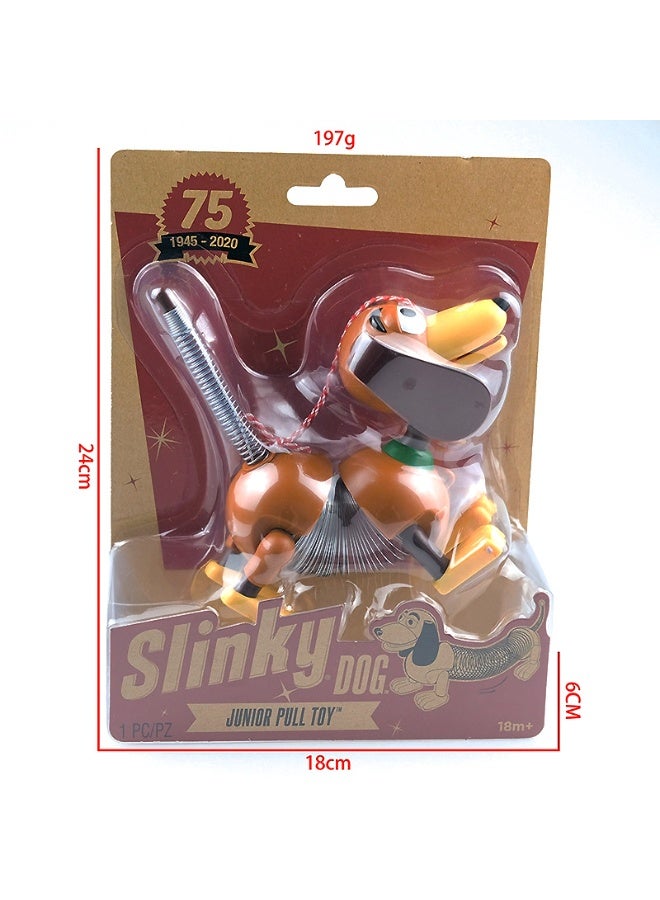 Disney Store Official  Slinky Dog Junior Pull Along Toy, Classic Metal Spring Retractable Body Walking Dog Figure, Kids Vintage Collectible Gift for Toddlers 3+ - Image 4