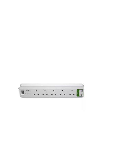 Schneider APC Essential SurgeArrest 5 Outlets with 5V, 2.4A 2 Port USB Charger 230V - PM5U-UK