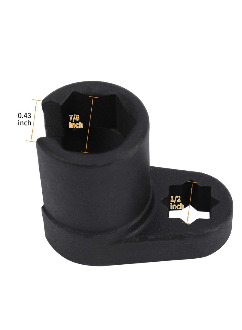 Oxygen Sensor Socket, 1/2 Drive 7/8 22mm Hex Offset Socket - Image 2