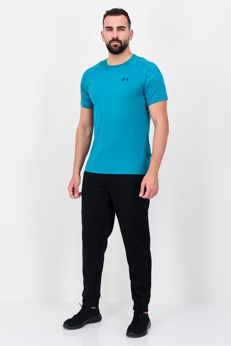 UNDER ARMOUR تي شيرت تدريب قصير الأكمام للرجال، أخضر - Image 4
