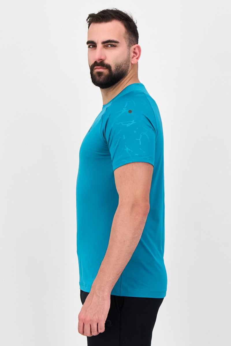 UNDER ARMOUR تي شيرت تدريب قصير الأكمام للرجال، أخضر - Image 2
